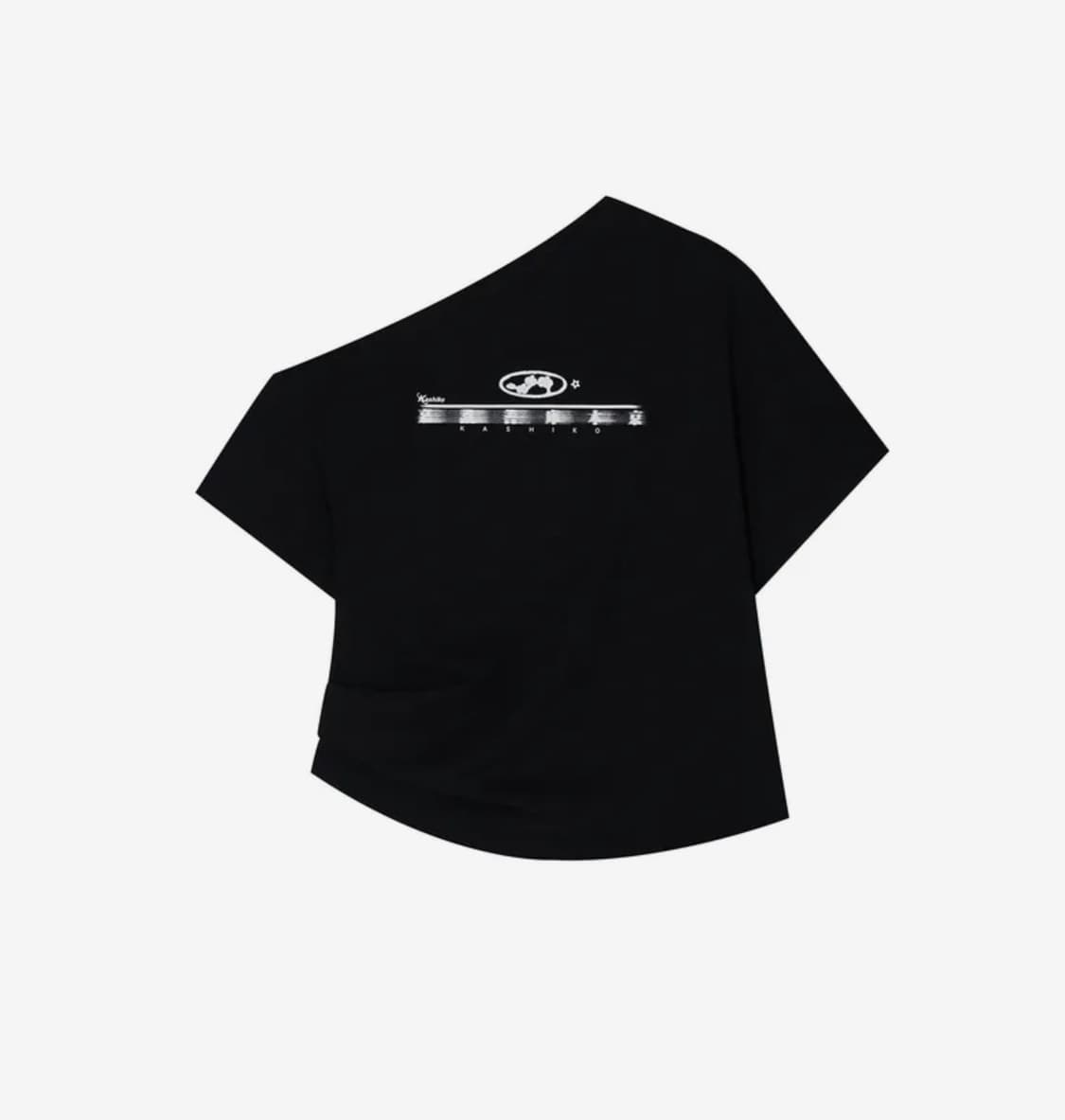 카시코 zen one Shoulder Top Black 상품이미지1