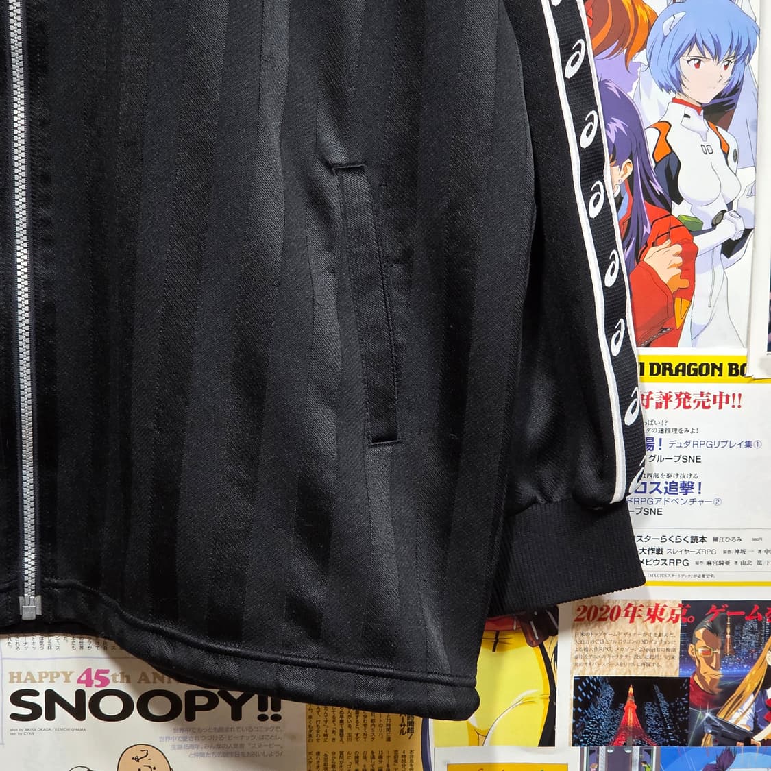 아식스 JPN 블랙 스트라이프 트랙 져지 상품이미지4