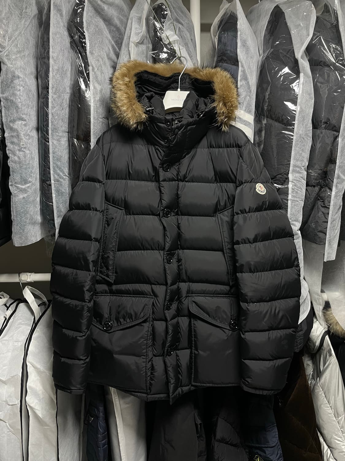 [5사이즈] 22FW 몽클레어 클루니 블랙 롱 다운 패딩자켓 상품이미지1