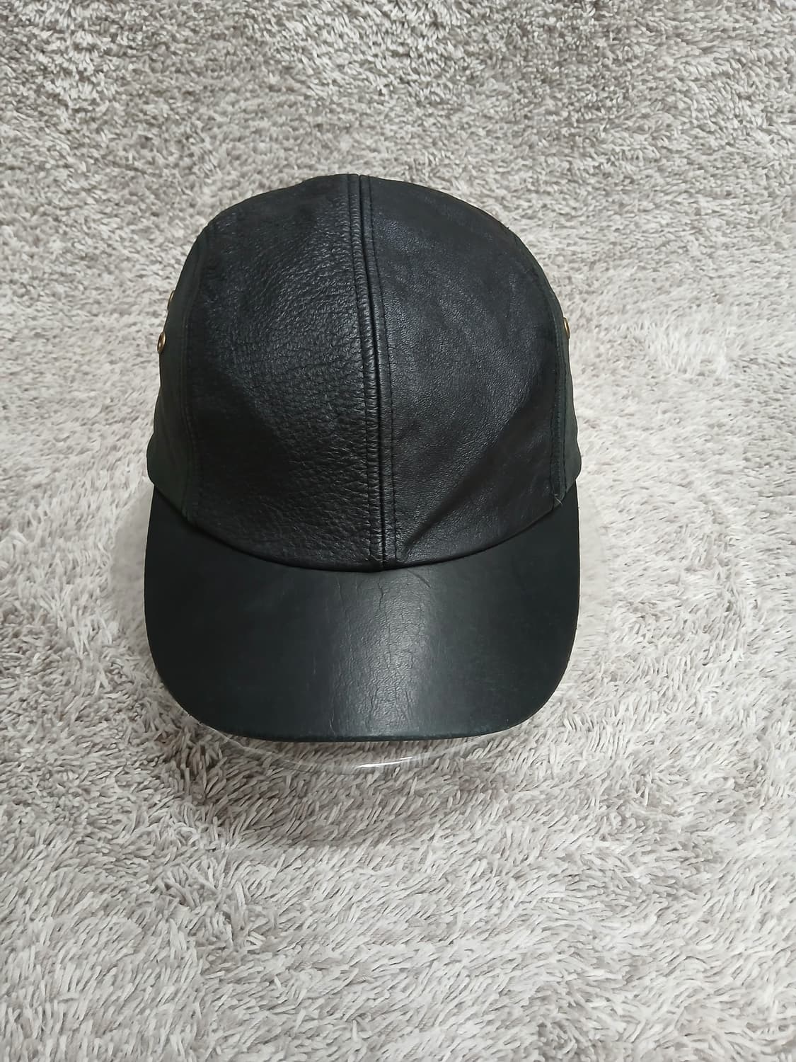 일본빈티지 가죽 블랙 캡모자 상품이미지1