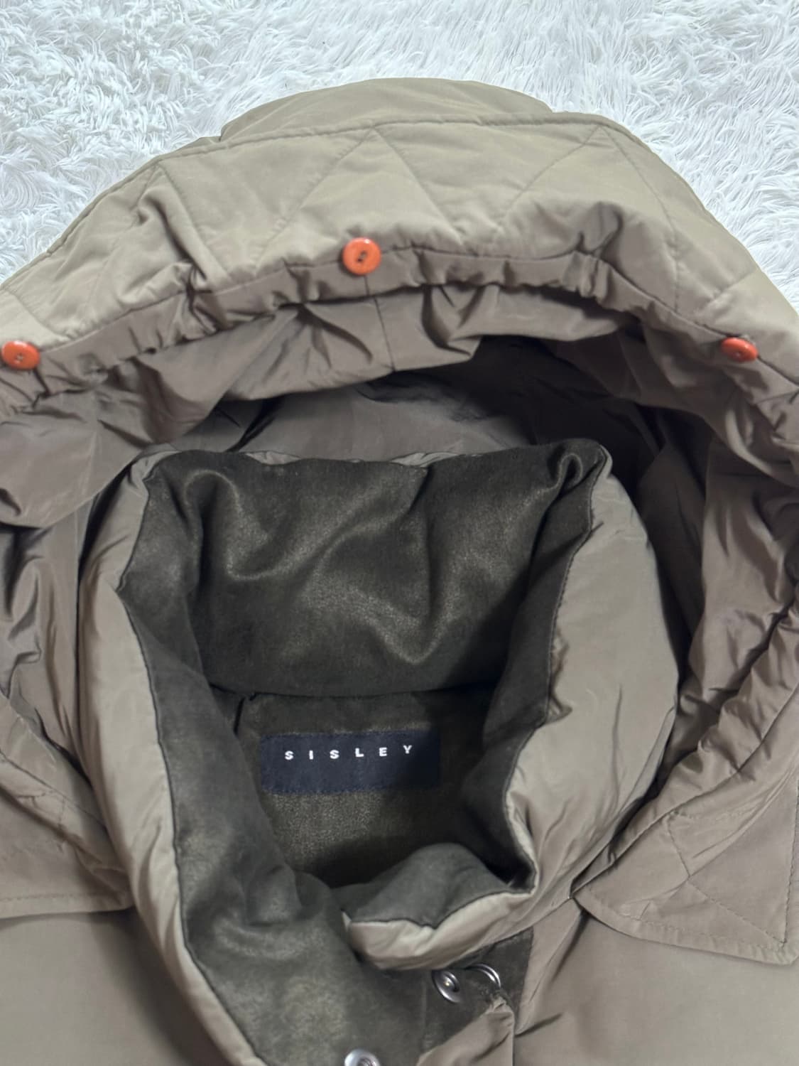 시슬리 여성 카키 패딩 42사이즈 (55) 상품이미지4