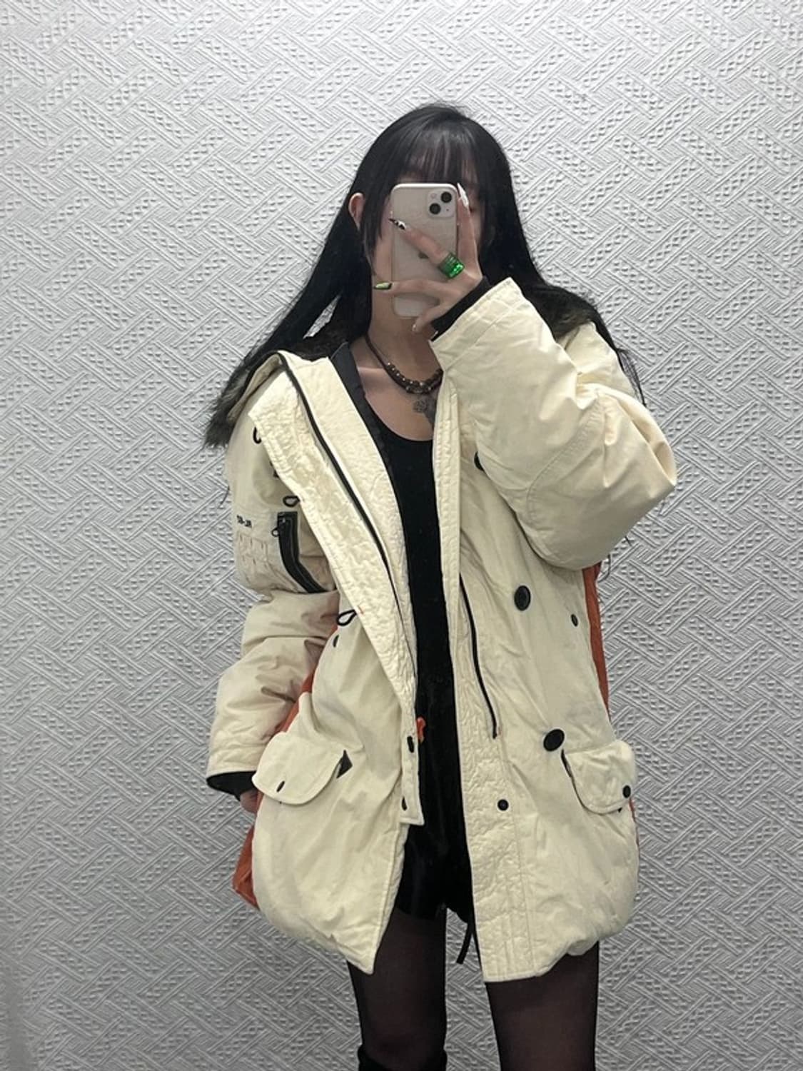 폴로 랄프로렌 RL-67 레트로 털모자 미디 패딩 돕바 M C08683 상품이미지1