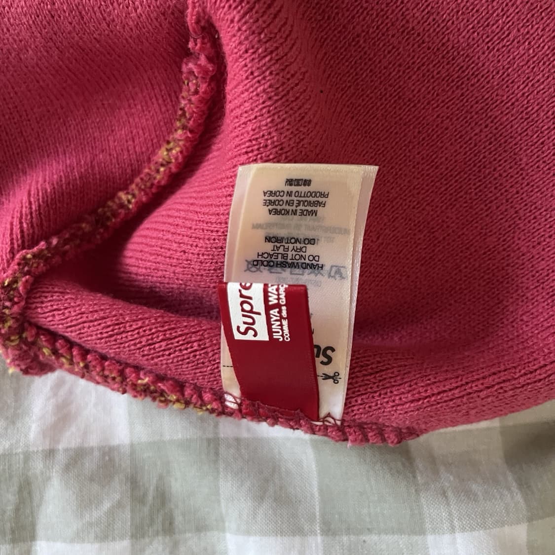 슈프림 x 꼼데가르송 준야 와타나베 맨 비니 레드 스트라이프 상품이미지5