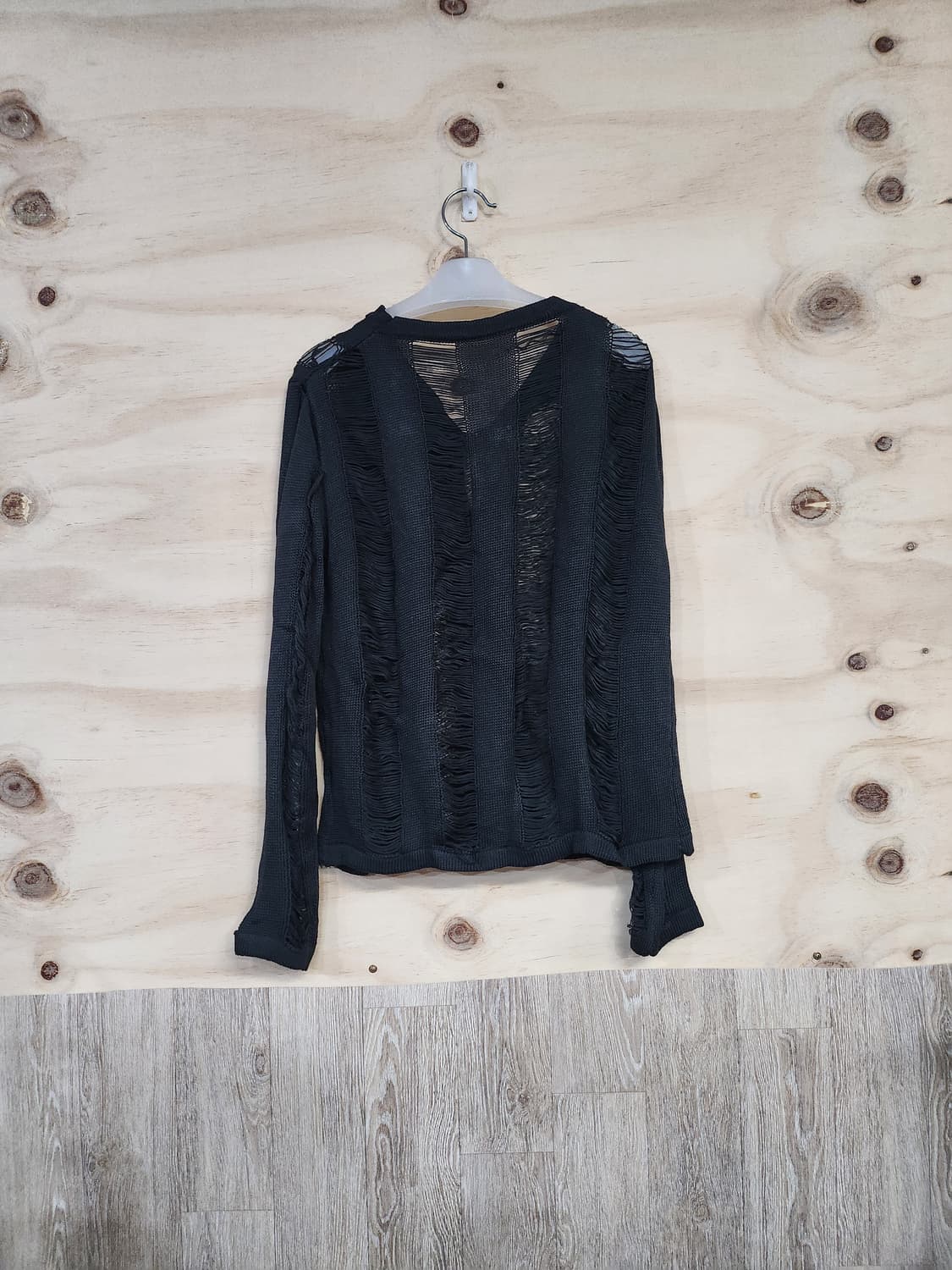 521) 여성 데미지 니트 가디건 상품이미지2