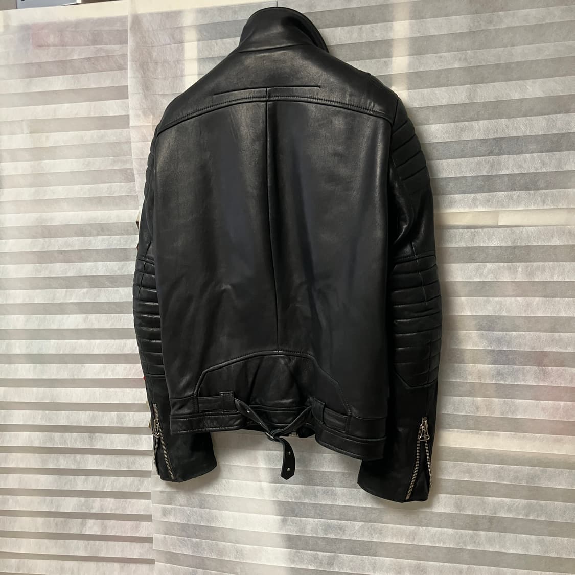 (105) System Homme 램스킨 바이커 자켓 상품이미지3