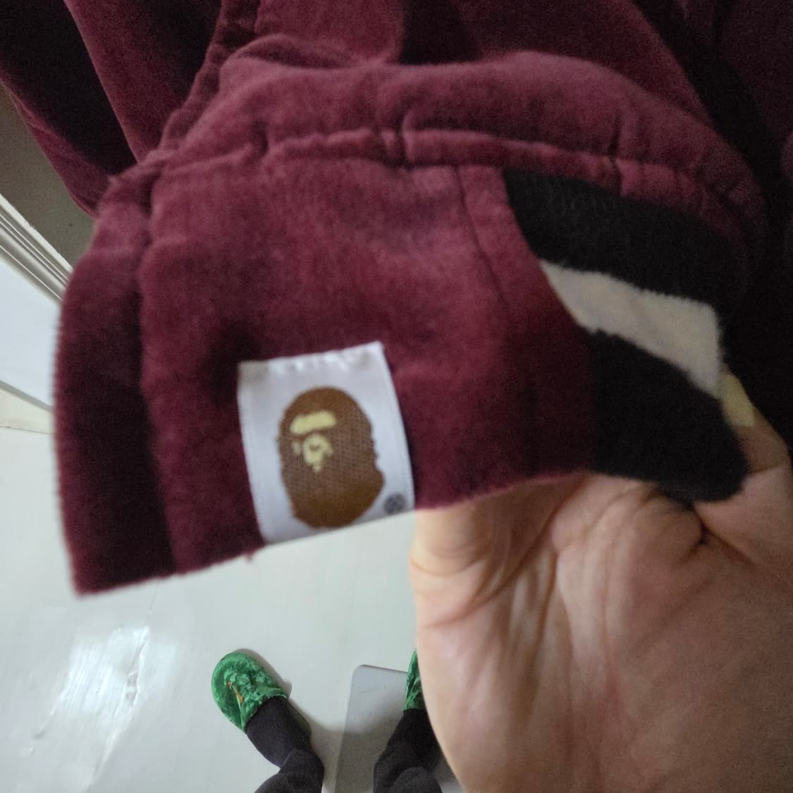 베이프 벨루어 수베니 어 버건디 자켓 상품이미지3