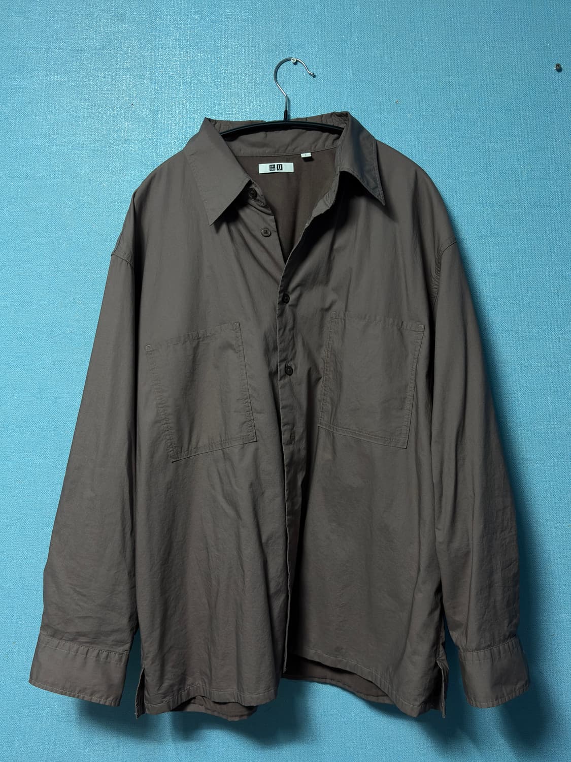 [L] 유니클로U 유틸리티 셔츠 퍼플 상품이미지2