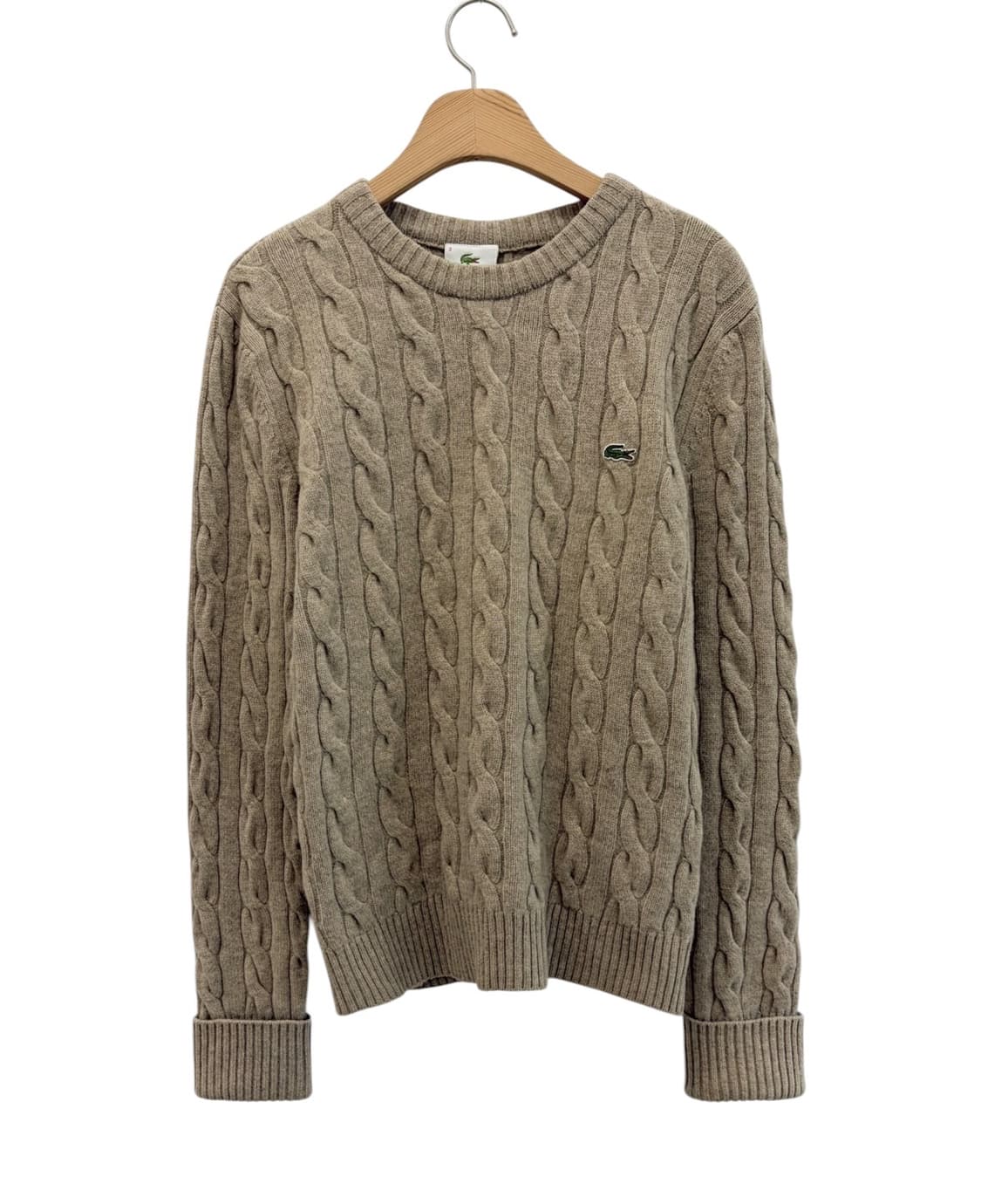 라코스테 꽈배기 니트 베이지 (여성M) 상품이미지1