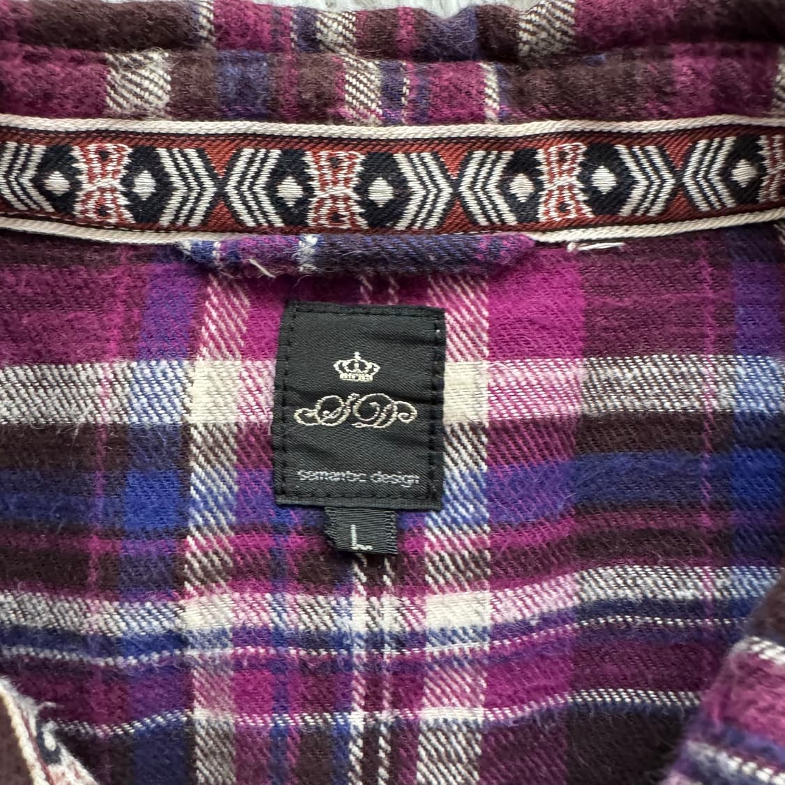 SD 일본빈티지 노드셔츠 y2k 빈티지셔츠 캐피탈 맛 체크셔츠 l 100 상품이미지4