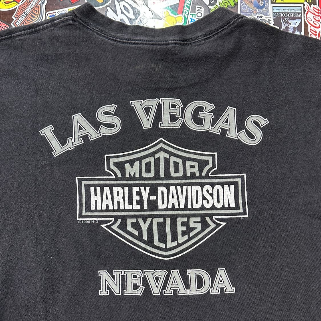 90s USA 할리데이비슨 이글 플레임 티셔츠 XL 상품이미지6