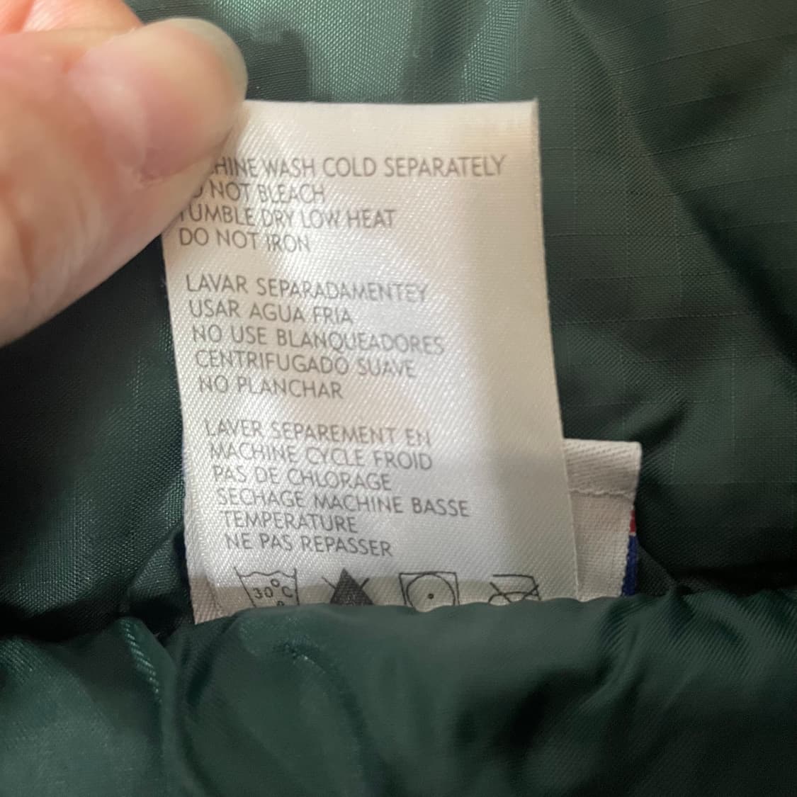 리복 빈티지 뉴욕제츠 다크그린 NFL 누빔 패딩 L 상품이미지8