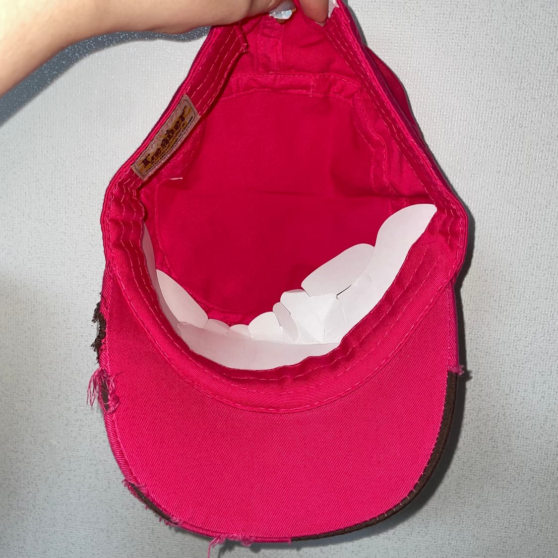 Hot pink y2k bead damage cap   상품이미지8