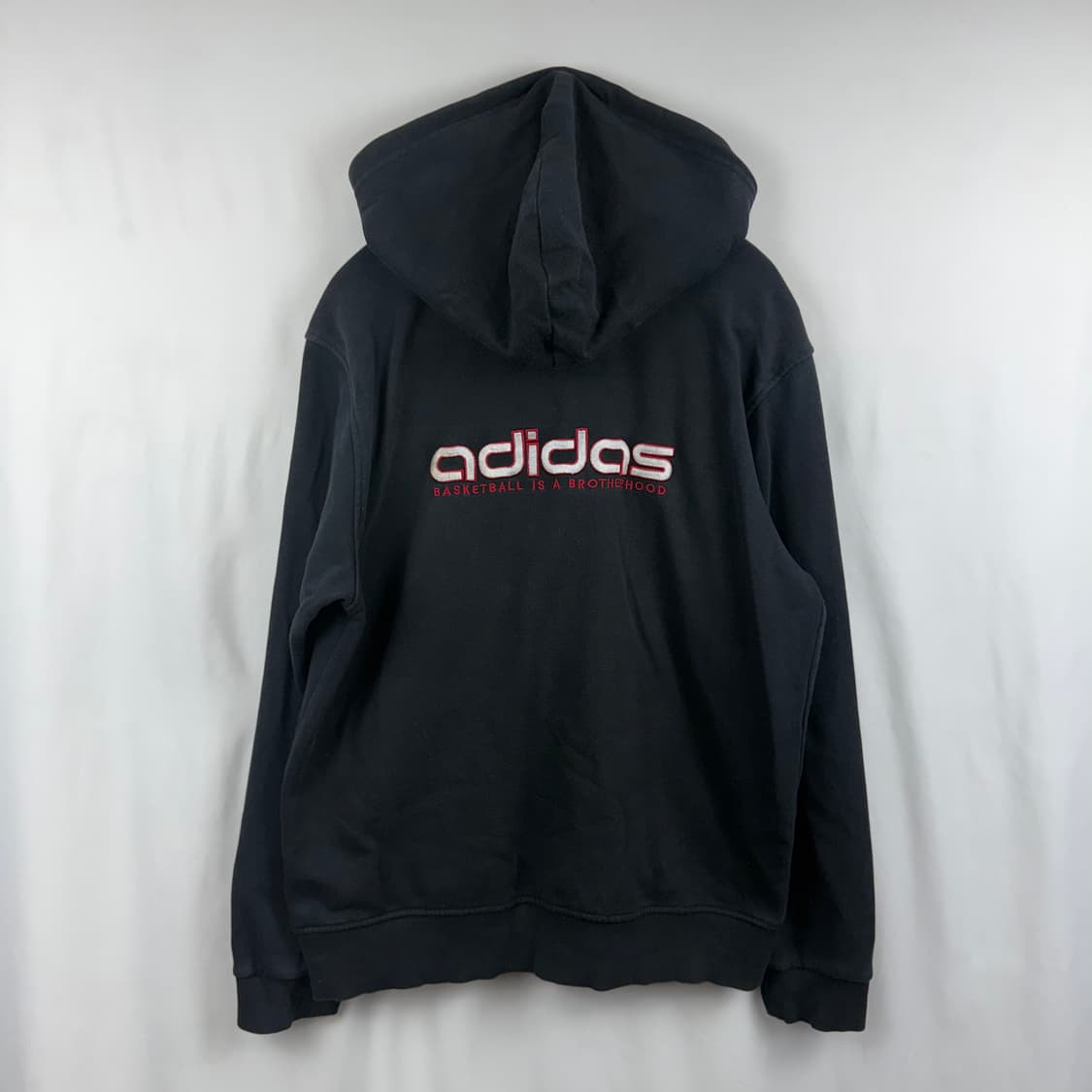 (100) 아디다스 배스킷볼 백로고 후드집업 블랙 상품이미지6