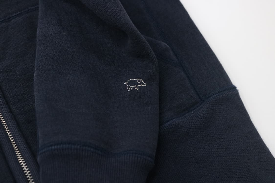 루루온더브릿지 빈티지 네이비 풀집업 후드 (M) 상품이미지2