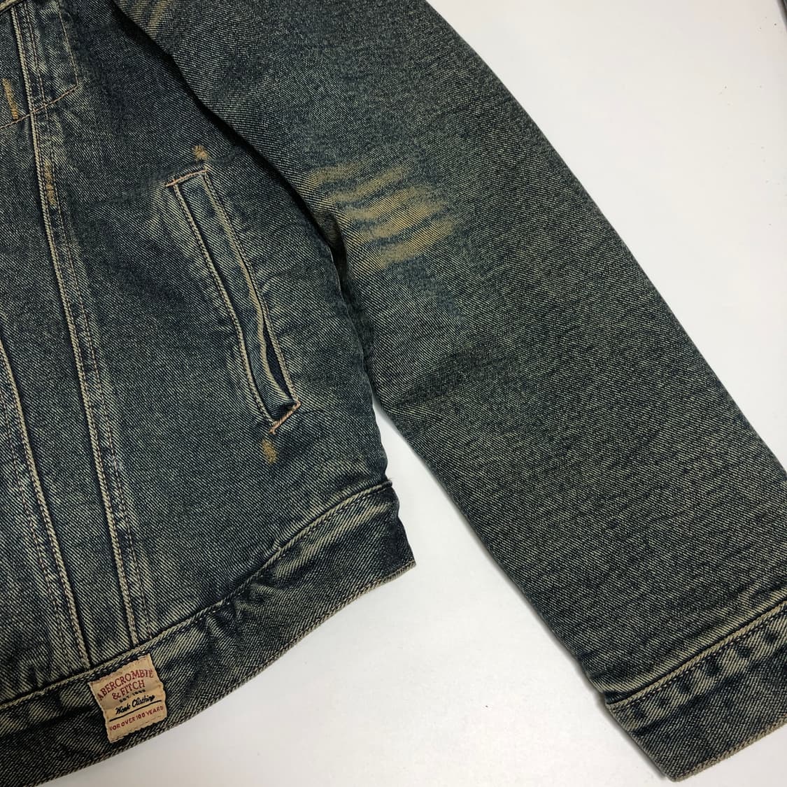 아베크롬비 90s 데미지드 쉐르파 데님자켓 XL 상품이미지5