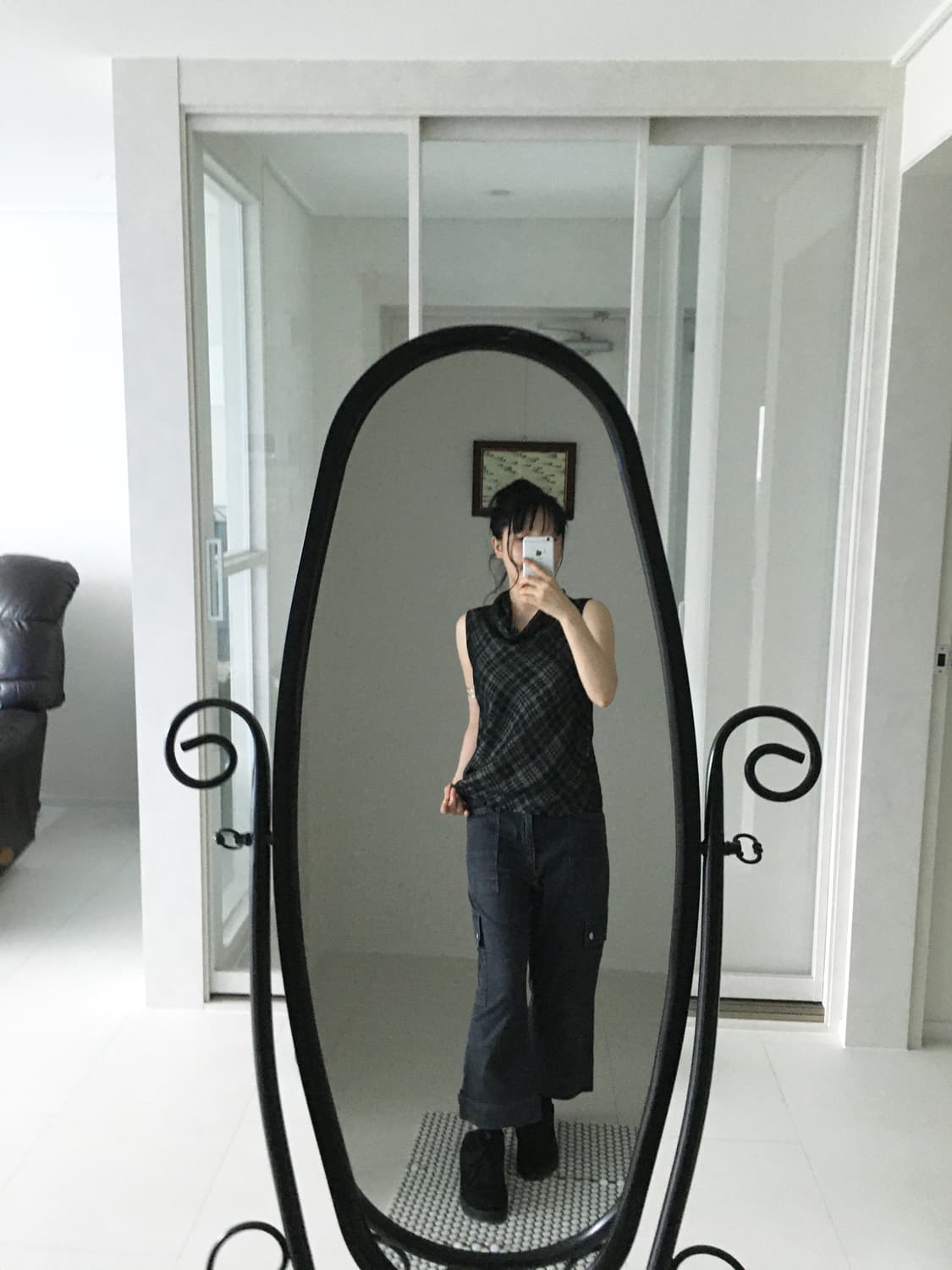 check drape top 상품이미지4
