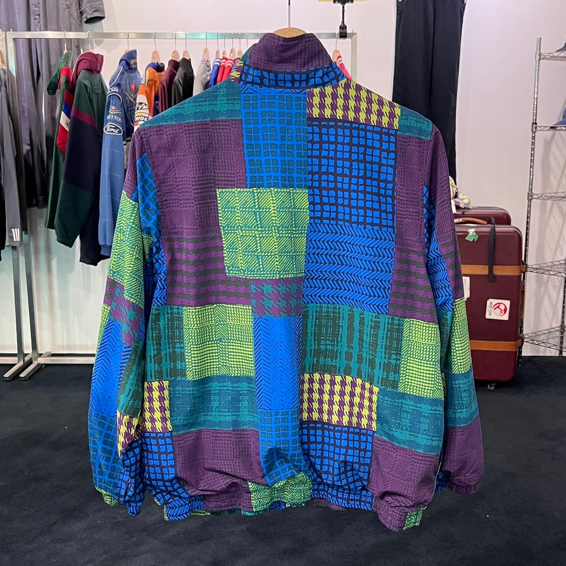 [M] KORET SPORT 체크 패턴 올드스쿨 바람막이 15538 상품이미지2