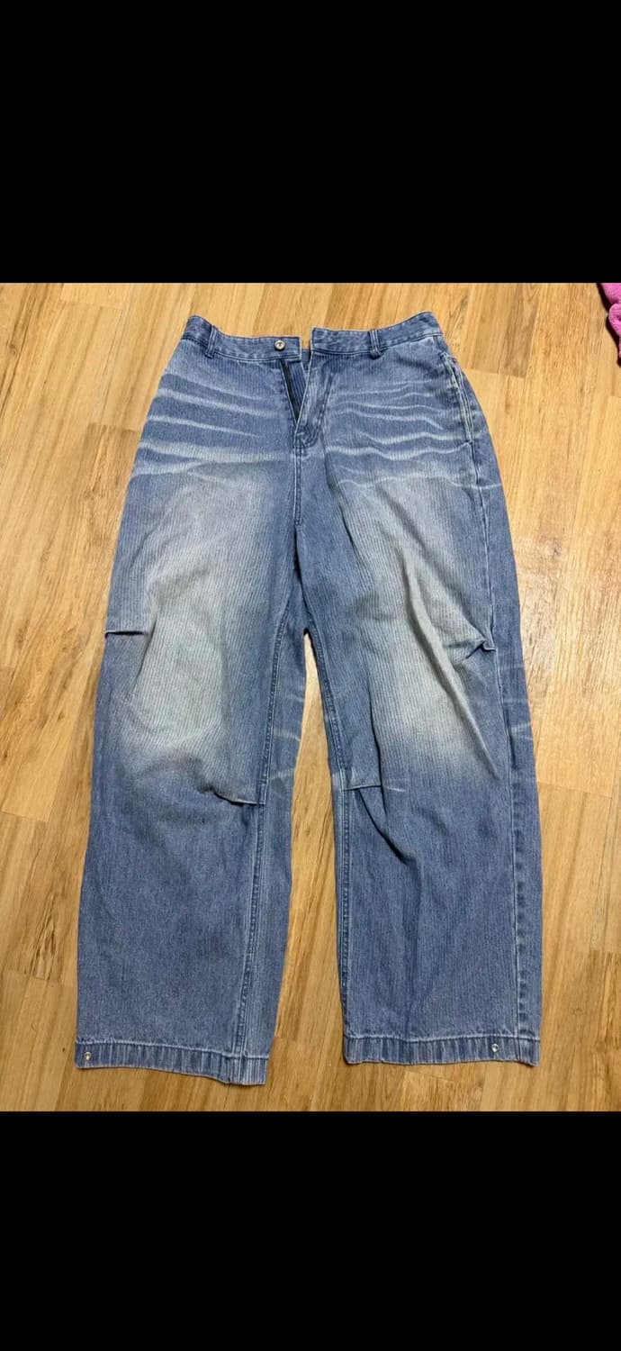 etce워싱 데님 와이드 팬츠 상품이미지1