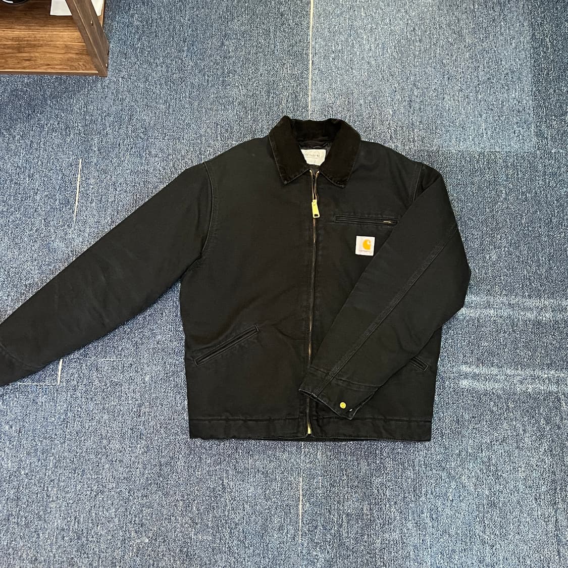 칼하트 WIP OG 디트로이트 자켓 블랙 스톤 캔버스 사이즈 S 상품이미지1