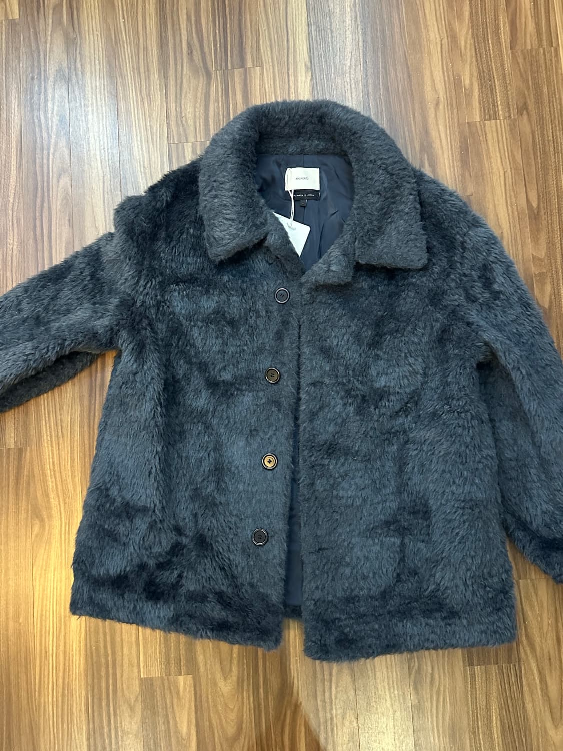 새상품) AMOMENTO 아모멘토 퍼 자켓 L 상품이미지2