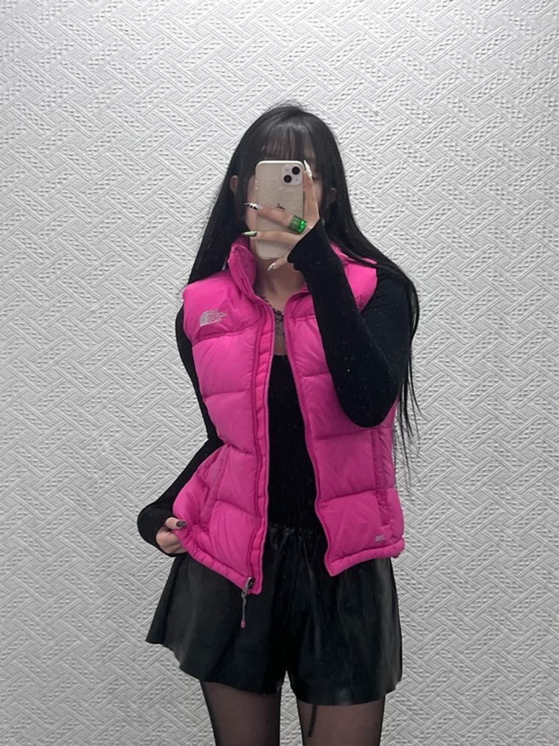 노스페이스 Y2K 대장급 핫핑크 구스다운 패딩조끼 85 C08685 상품이미지1