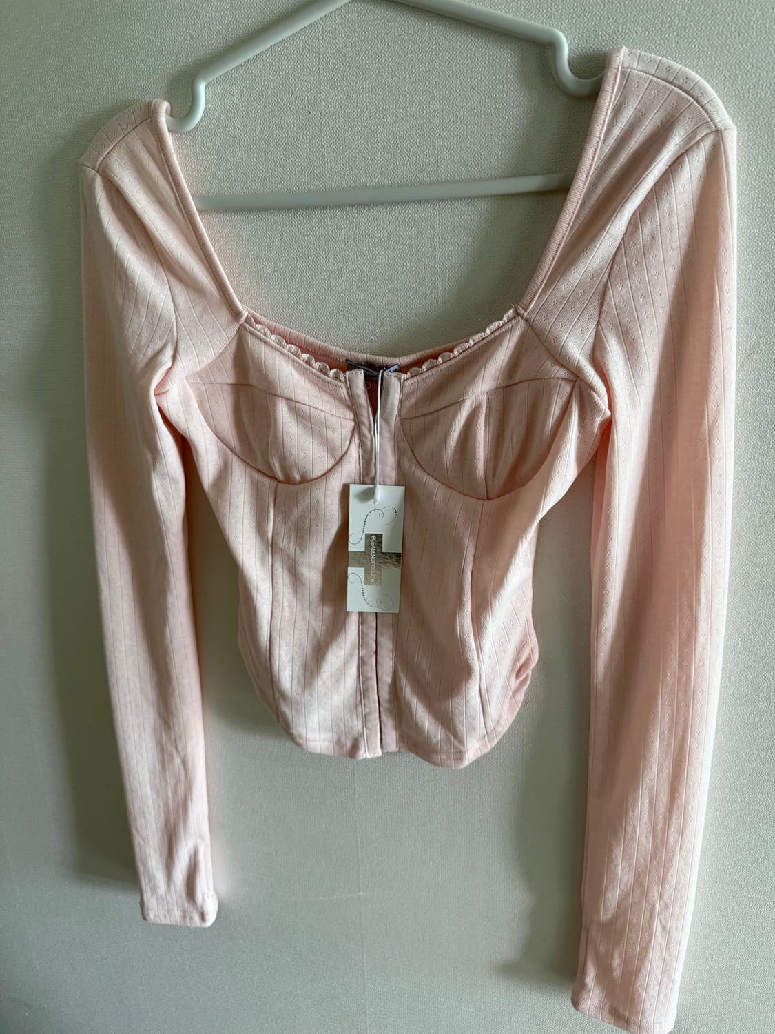 Joan Corset Long Sleeve Top (Pink) 상품이미지4
