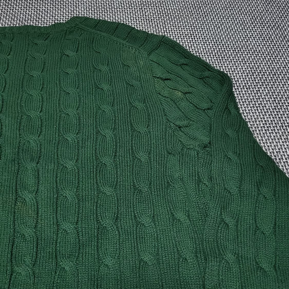 폴로 랄프로렌 케이블 니트 스웨터 그린 (L) 상품이미지6