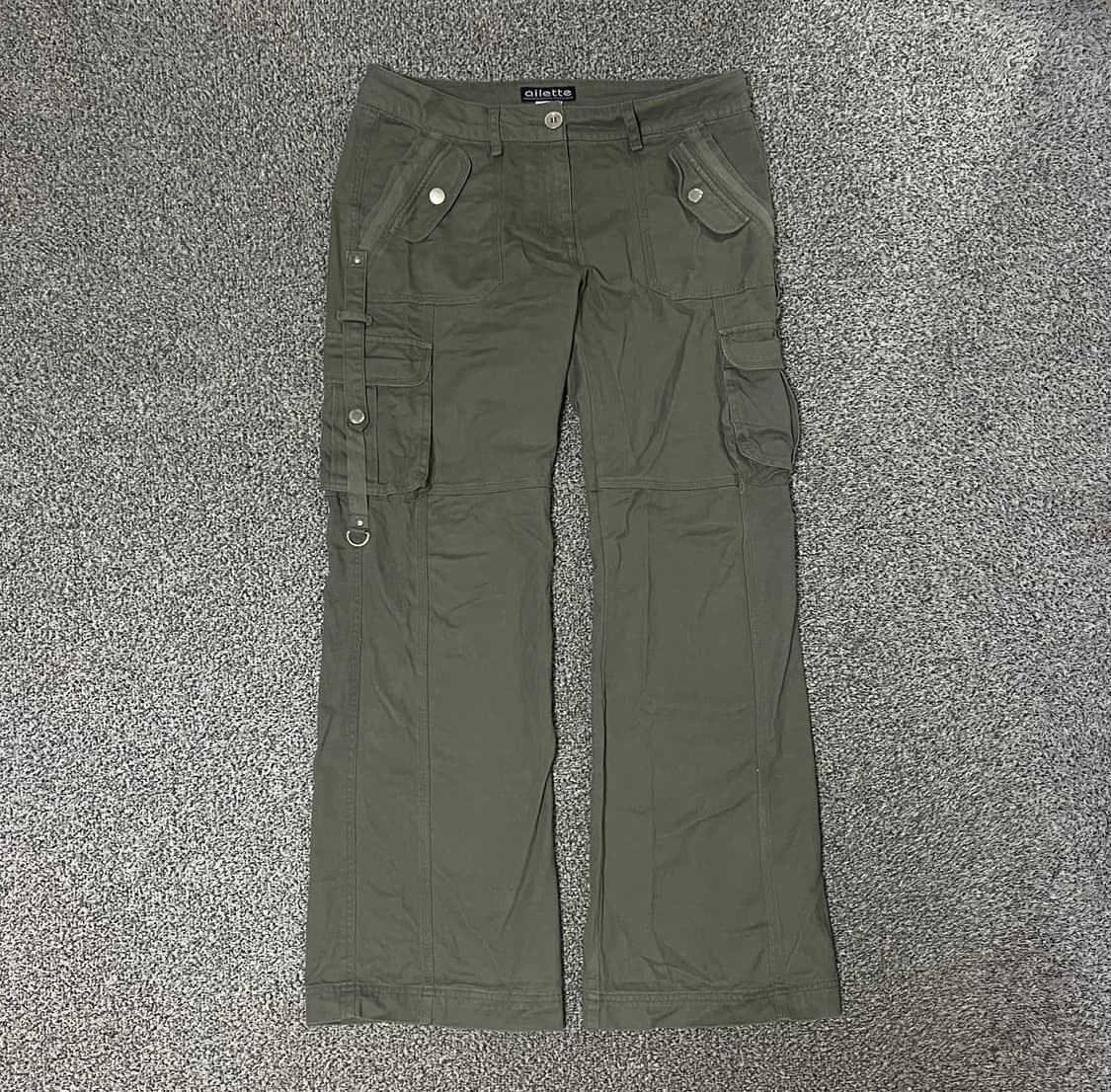 올리브 카키 카고 팬츠 상품이미지1