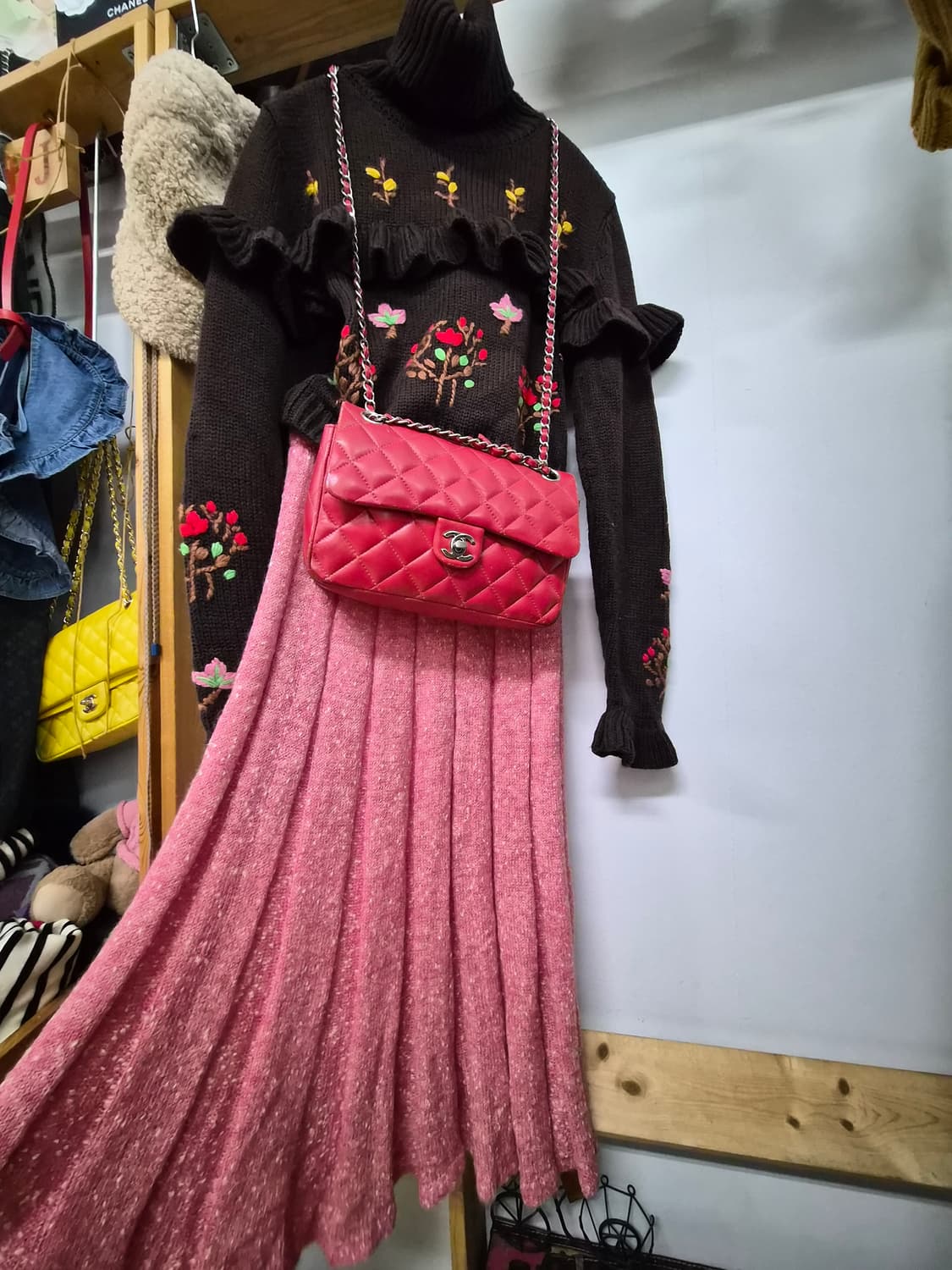 자라 자수프릴니트. mcsister 니트스커트 상품이미지2