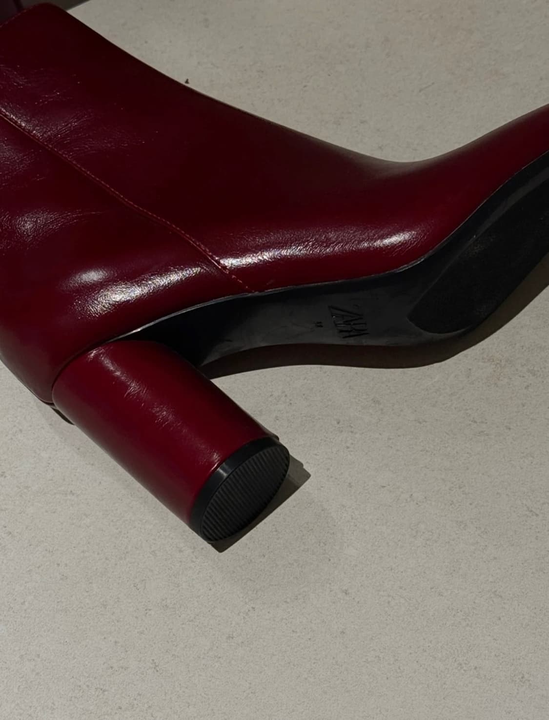 Zara burgundy red ankle boots 상품이미지3