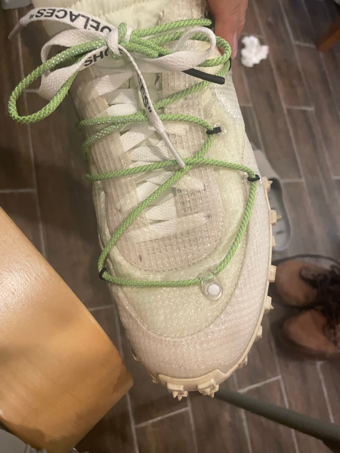 나이키 x 오프화이트 와플 레이서 흰색  상품이미지4