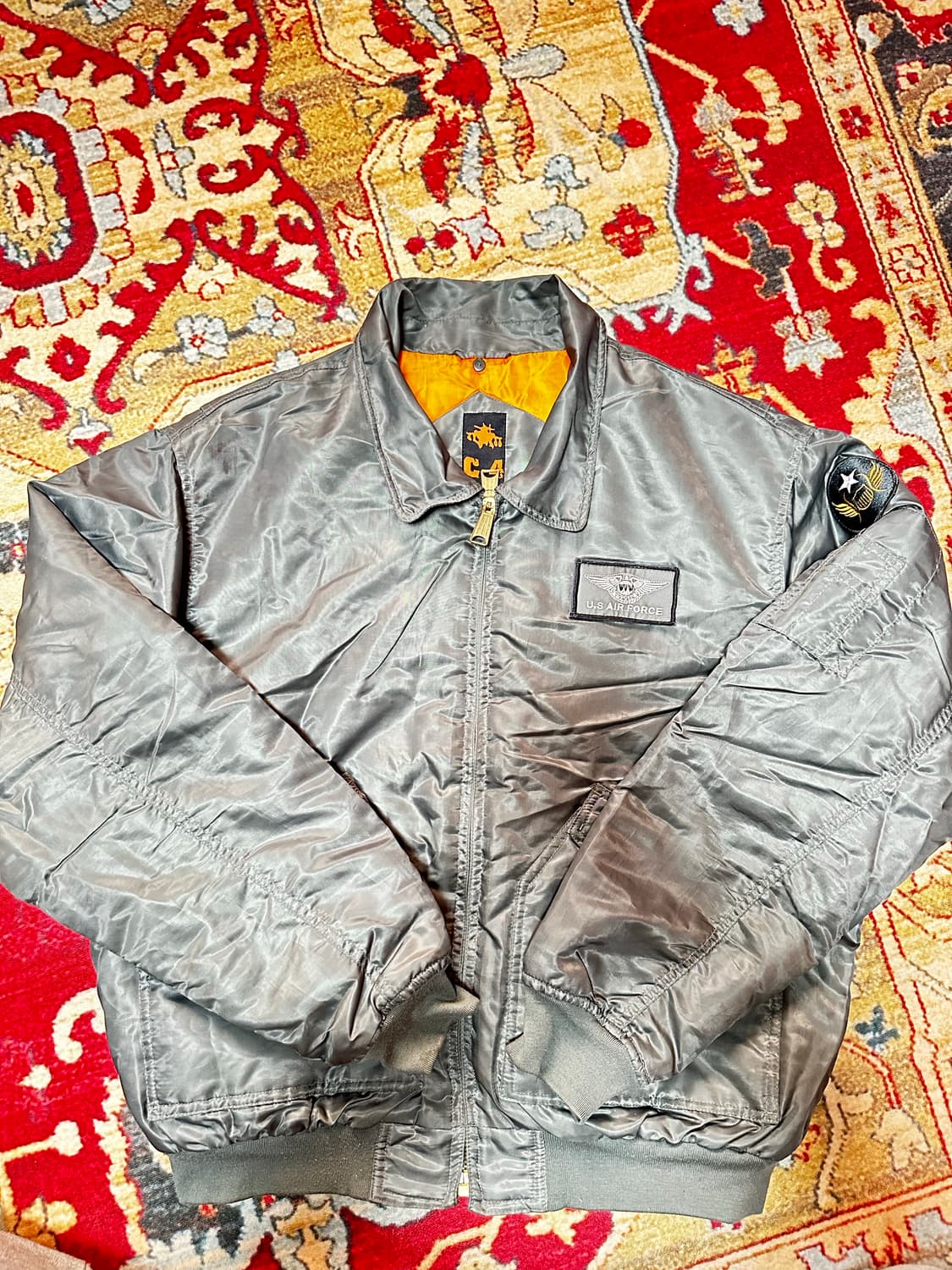 C-4 US AIR FORCE ma-1 항공 점퍼 XL 상품이미지1