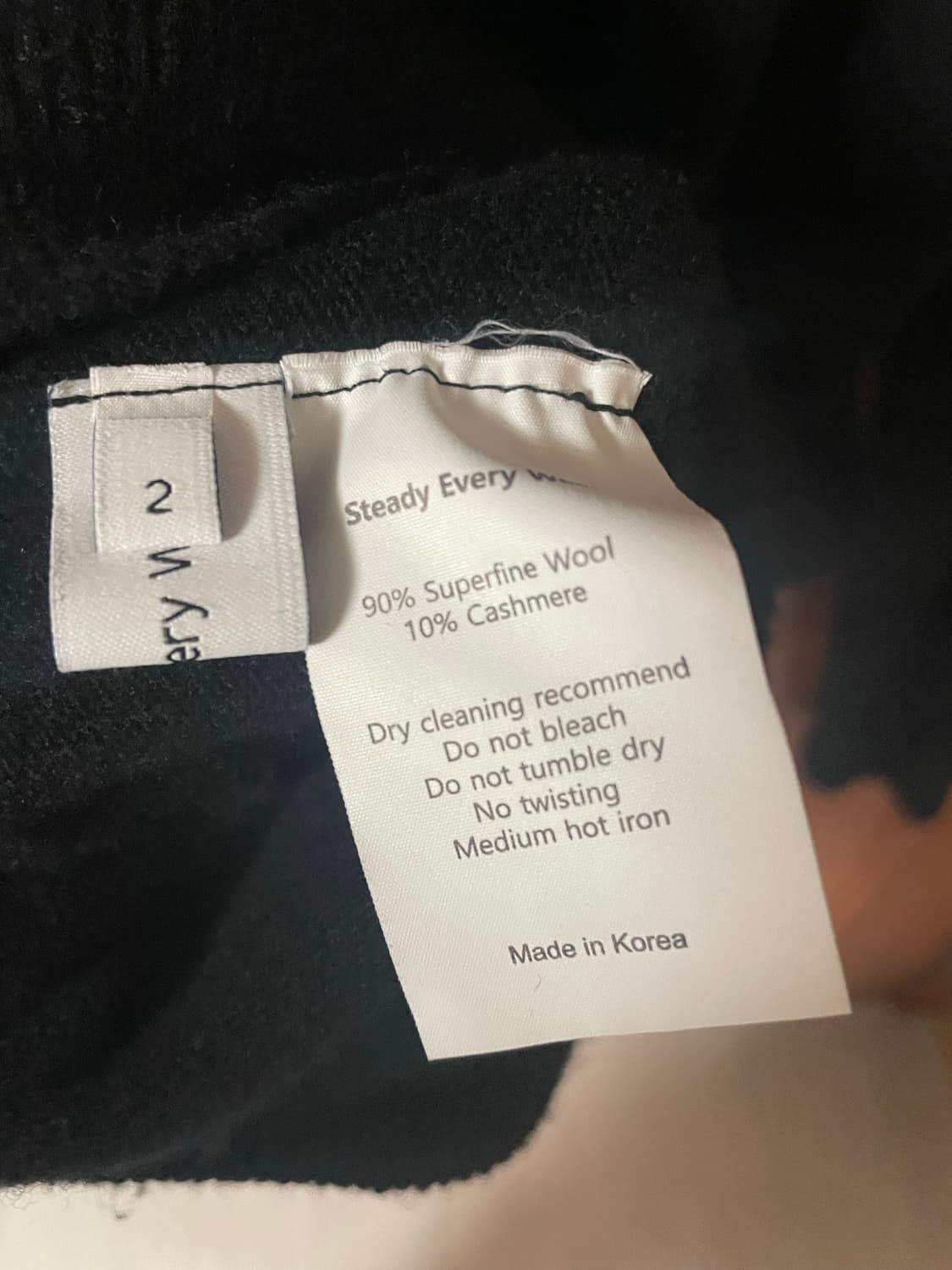 스테디에브리웨어 릴렉스드 울 캐시미어 터틀넥 니트 (블랙) 2사이즈 상품이미지3