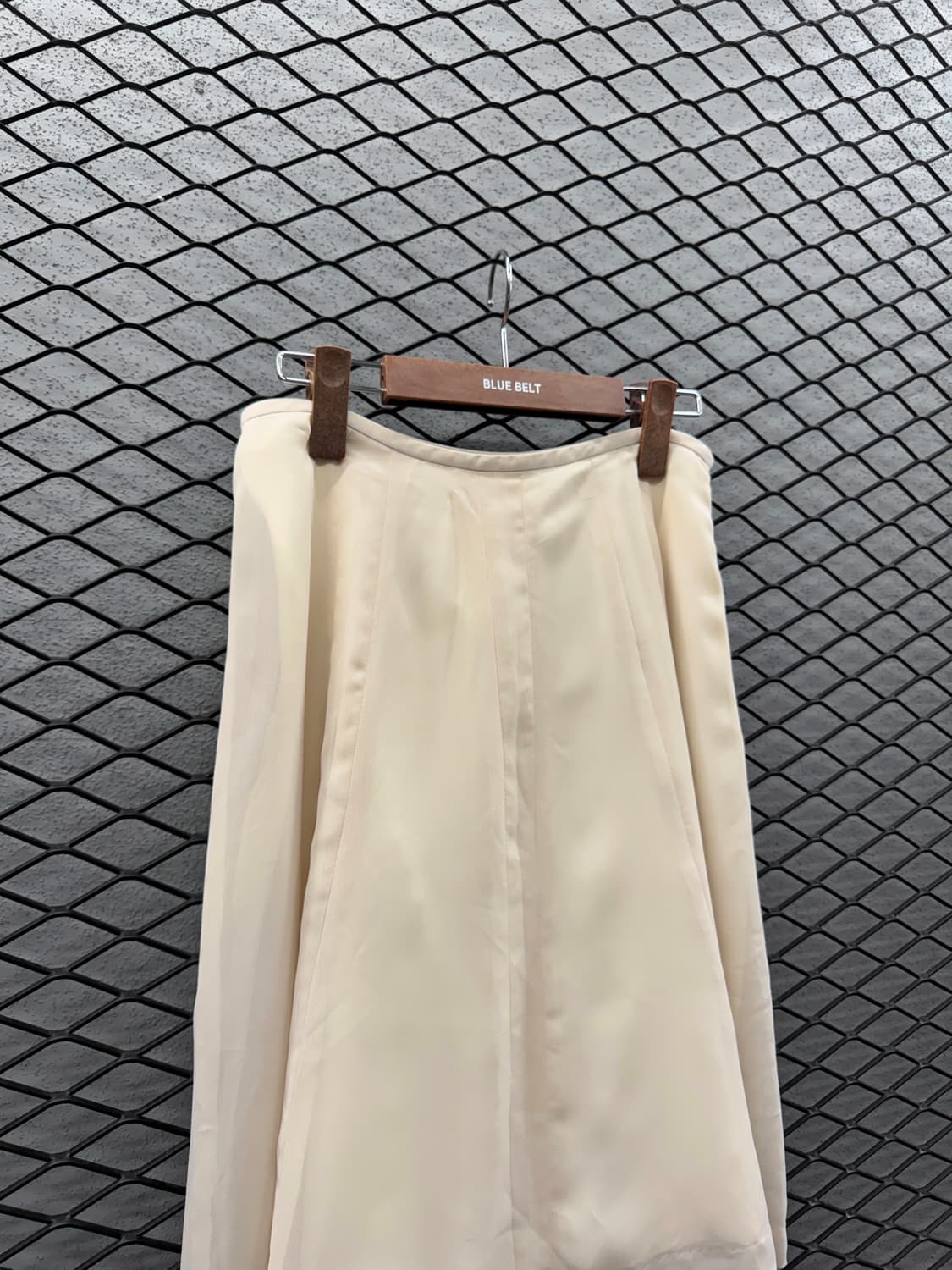 JPN VINTAGE 미디 스커트 플레어 하이웨스트 아이보리 상품이미지4