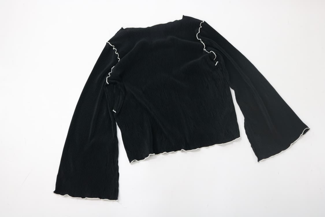 Lutique 블랙 메로우 스티치 플리츠 셋업 (M) 상품이미지5