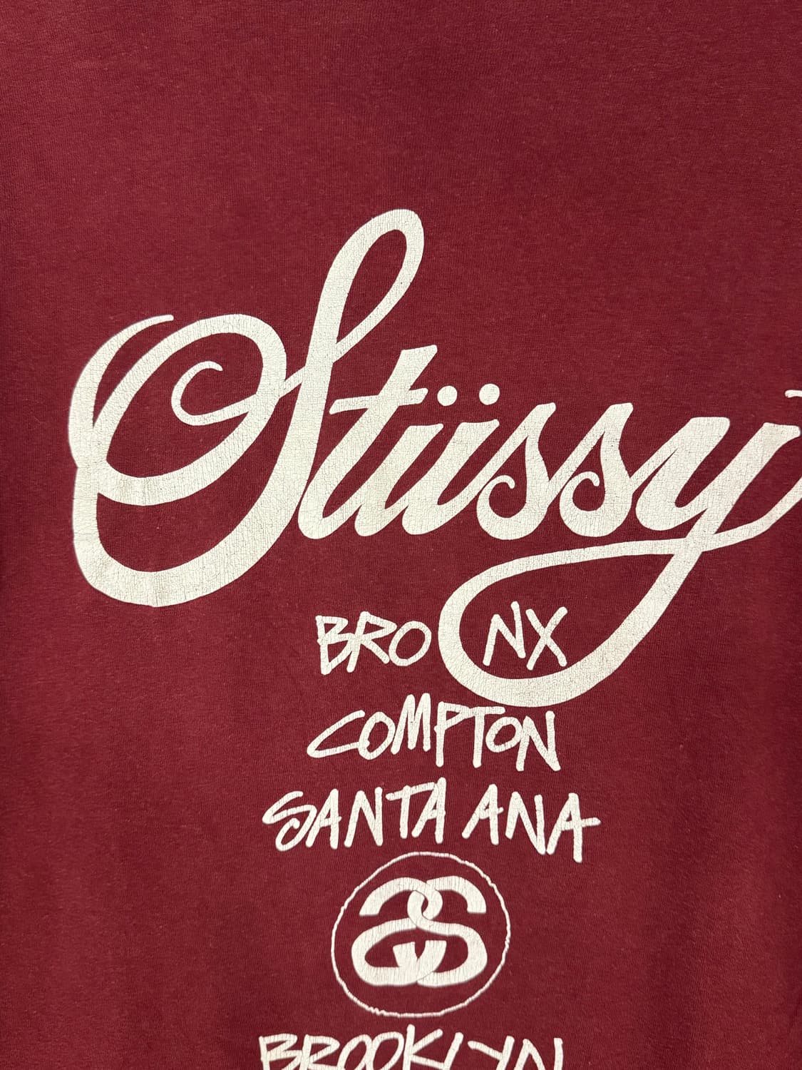 스투시 버건디 월드투어 롱슬리브  상품이미지5