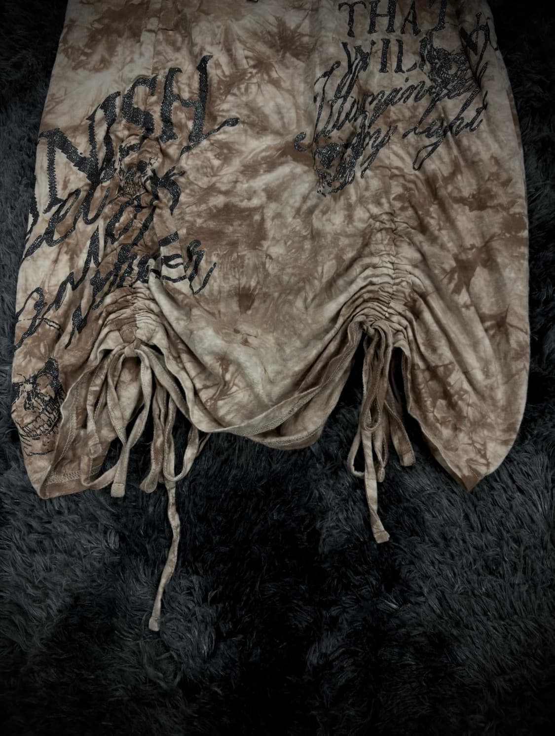 Ghost of Harlem 타이다이 레터링 셔링 롱스커트 상품이미지3