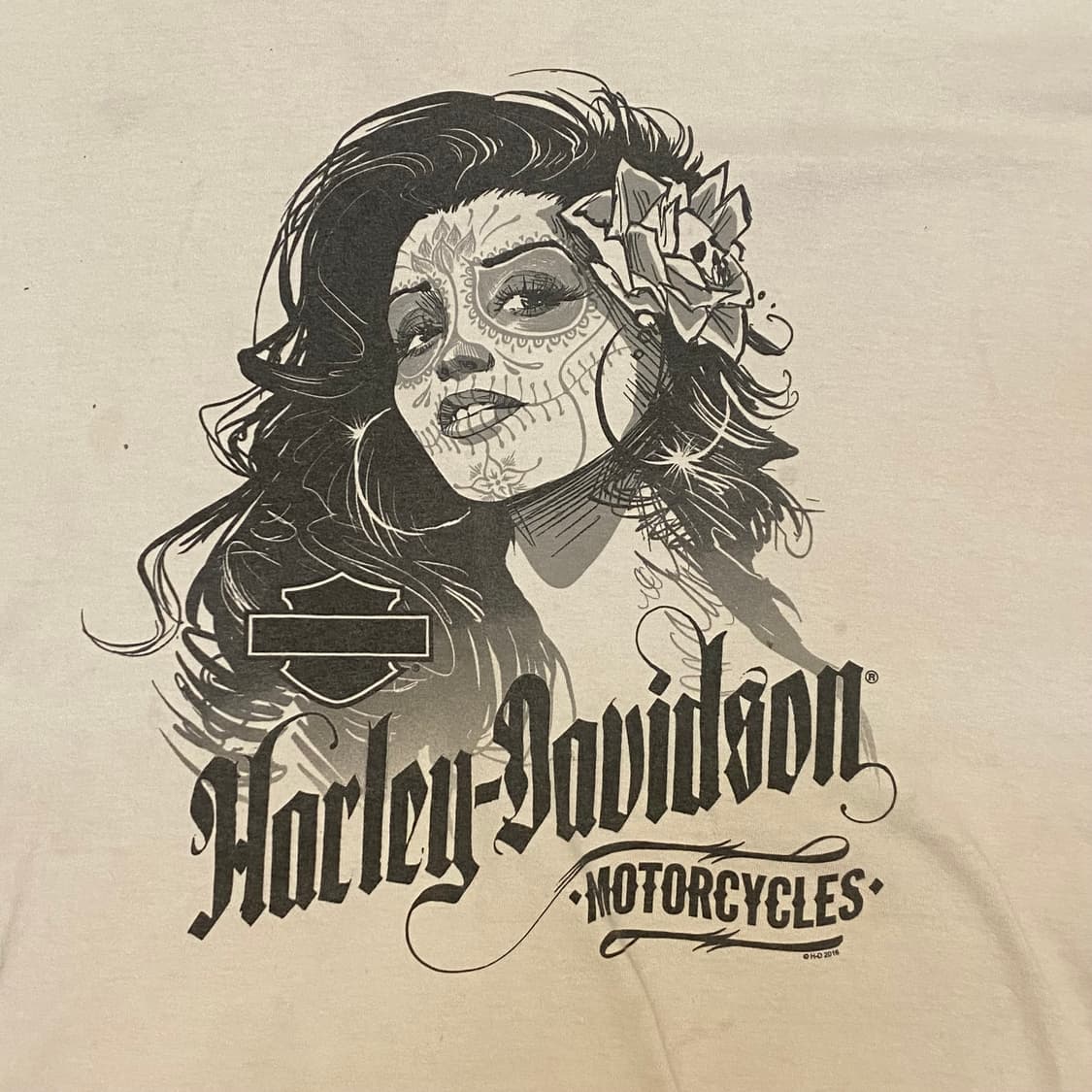 미국 빈티지 할리데이비슨 레어 유니크 프린팅 티셔츠 반팔티 상품이미지5