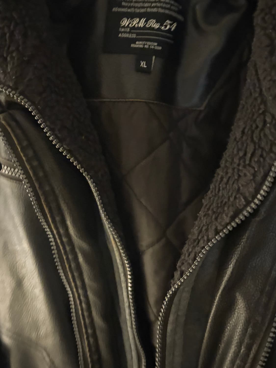 (겨울용) 빈티지 후드 레이어드 레더 자켓 상품이미지4