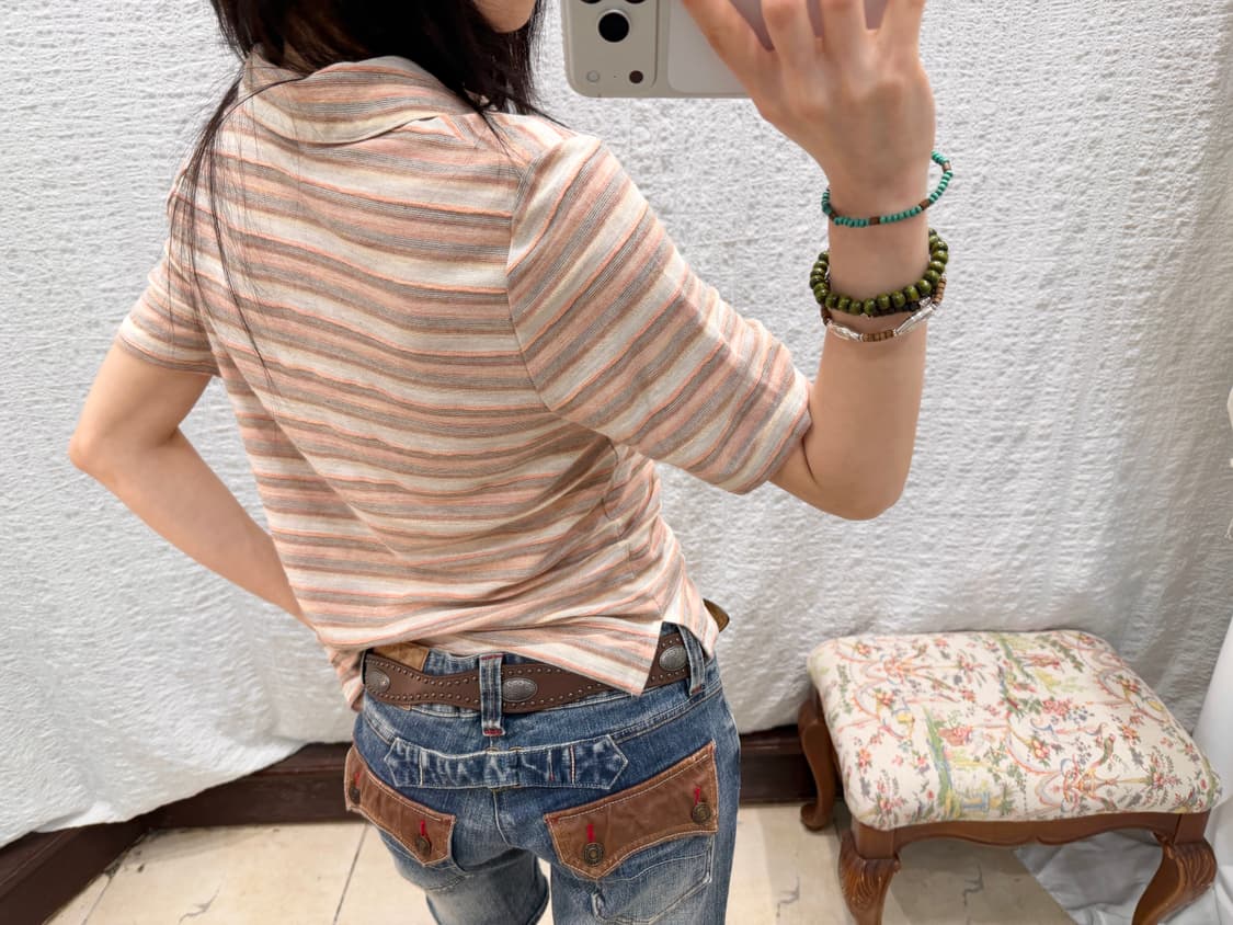 rose milk stripe tee 상품이미지3
