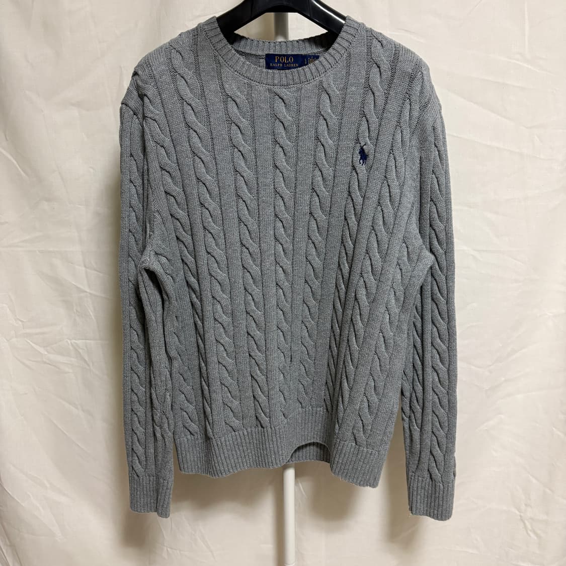 폴로 랄프로렌 코튼 케이블 니트 / 그레이, L 상품이미지1