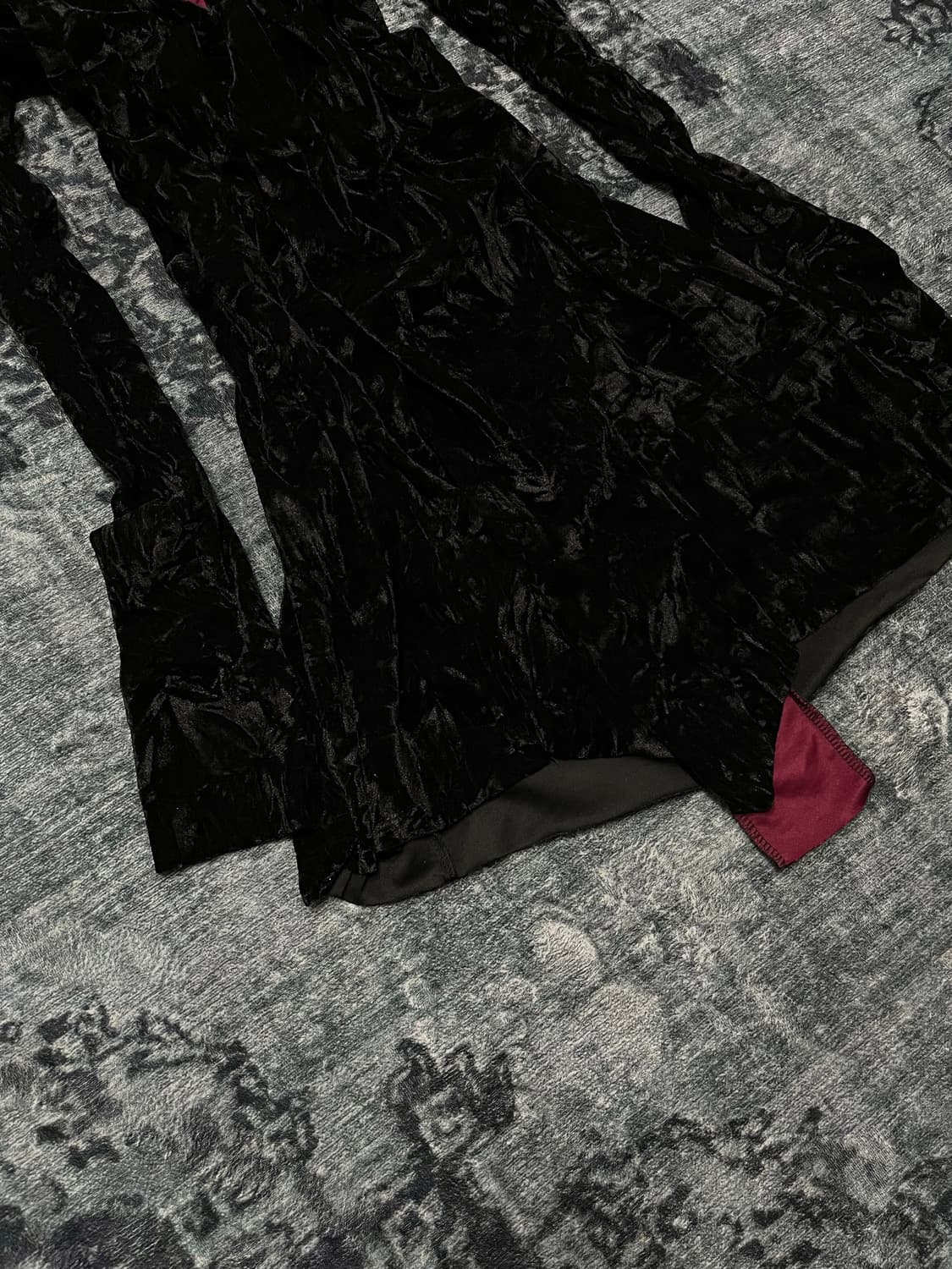 Midas 00s priest back cross velour cardi 상품이미지8