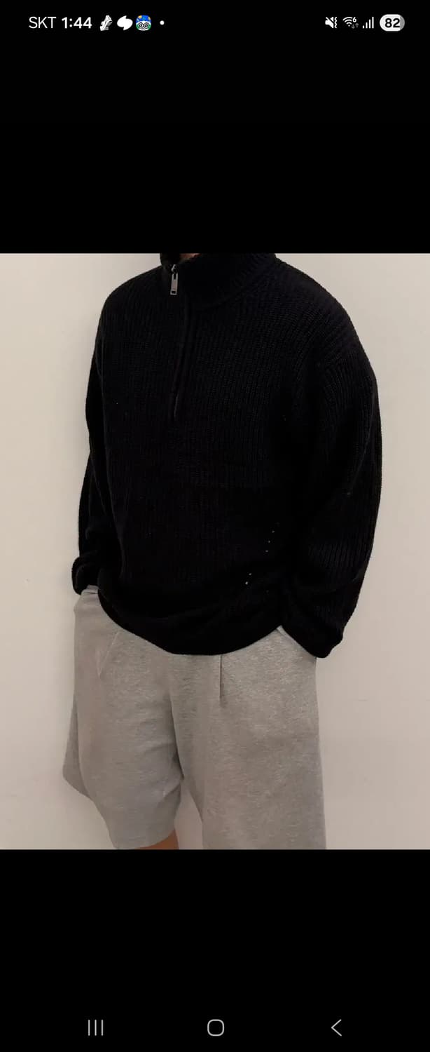 일꼬르소 반집업 니트 상품이미지1