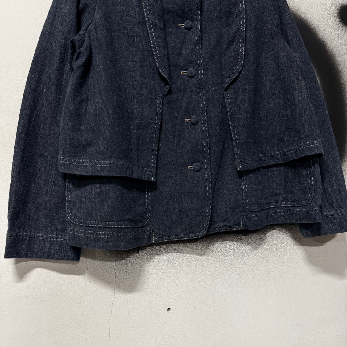 VTG 빈티지 차이나 카라 레이어드 디테일 데님 자켓 상품이미지4