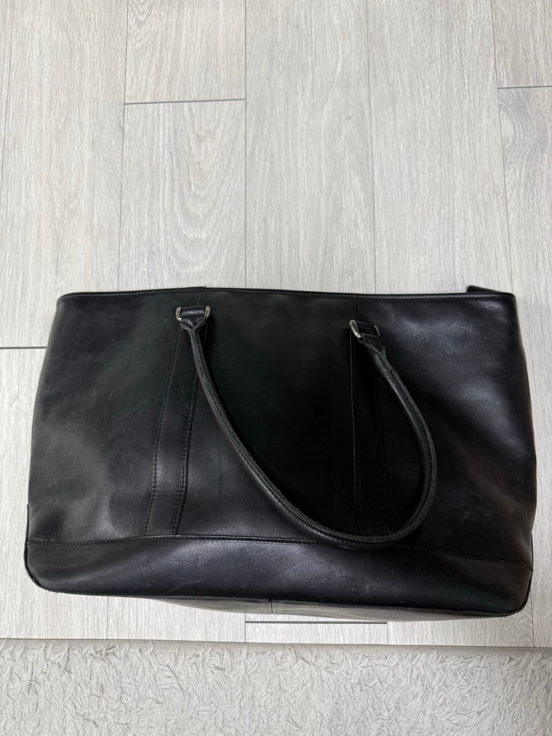 (OS)LLBEAN 엘엘빈 레더 라지 토트백 블랙 상품이미지1