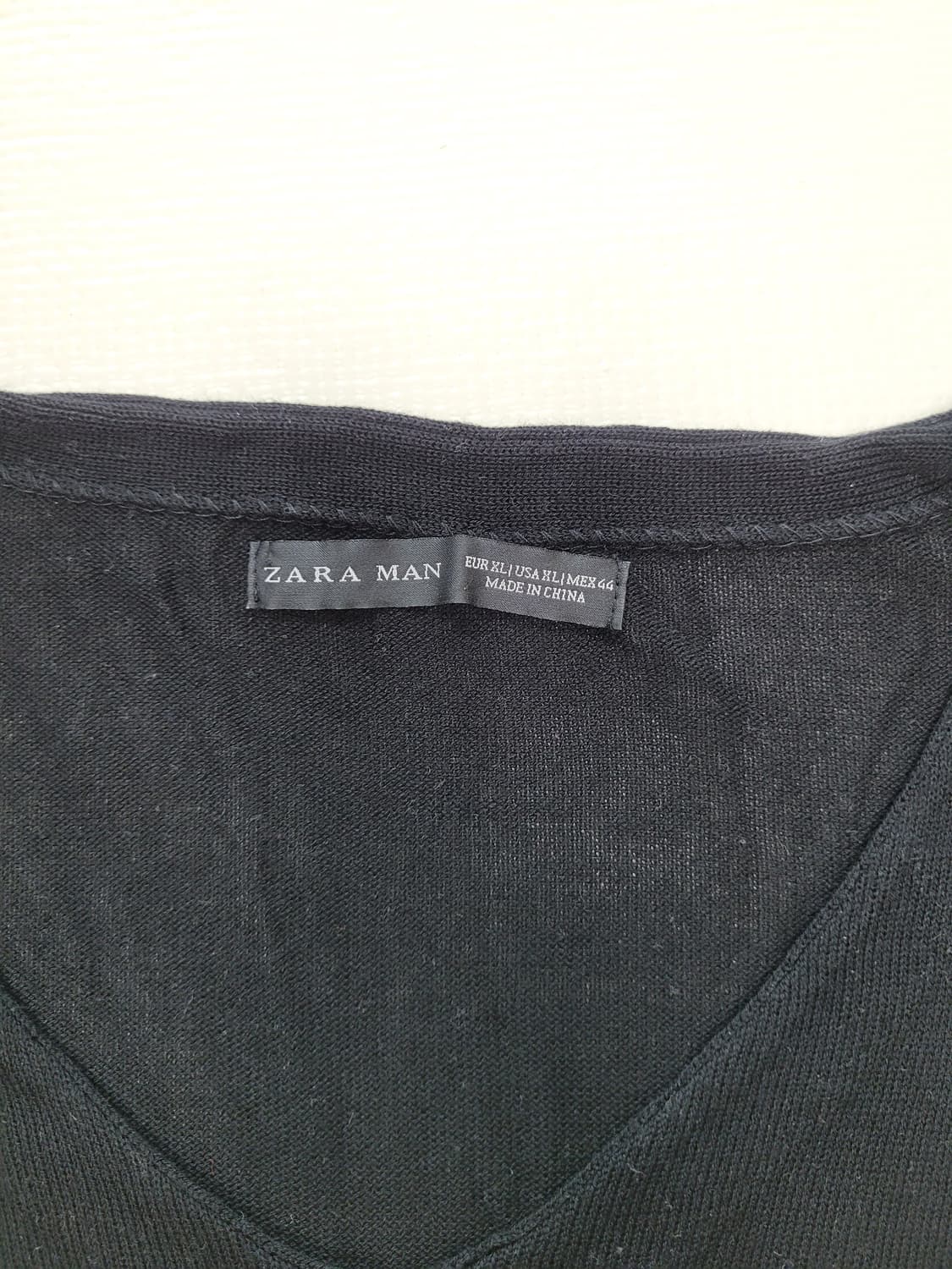 자라맨 ZARAMAN V넥 반팔 니트 105 블랙 상품이미지5