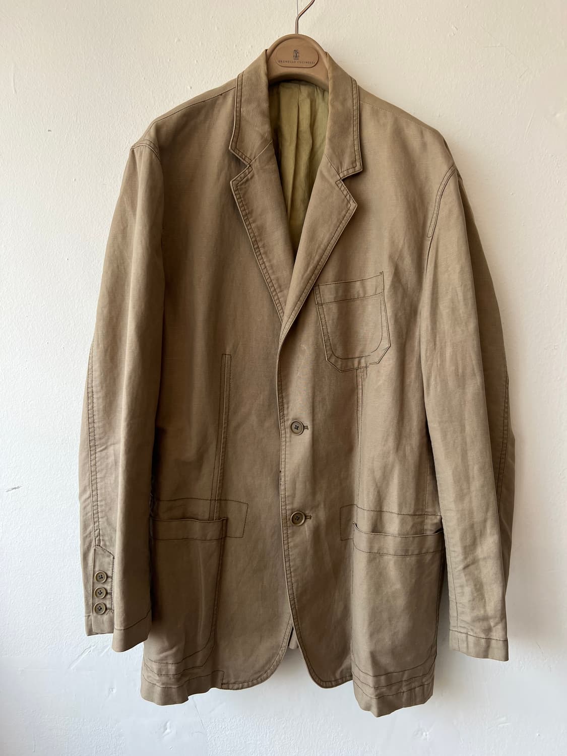 캘빈클라인 남성 베이지 코튼린넨자켓 싱글자켓 상품이미지2