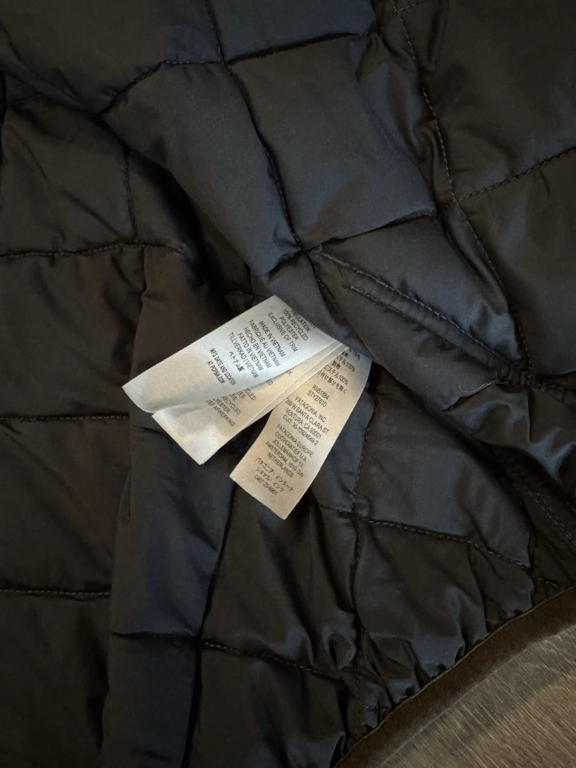 파타고니아 다이아몬드 퀼티드 봄버 후디 쉘터 브라운 상품이미지5