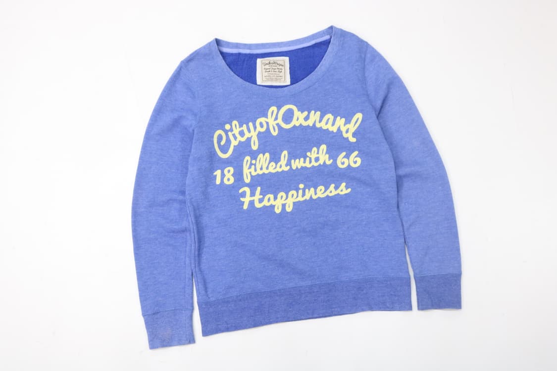 UnderWraps 언더랩스 빈티지 타이포그래피 블루 스웨트셔츠 (M) 상품이미지2