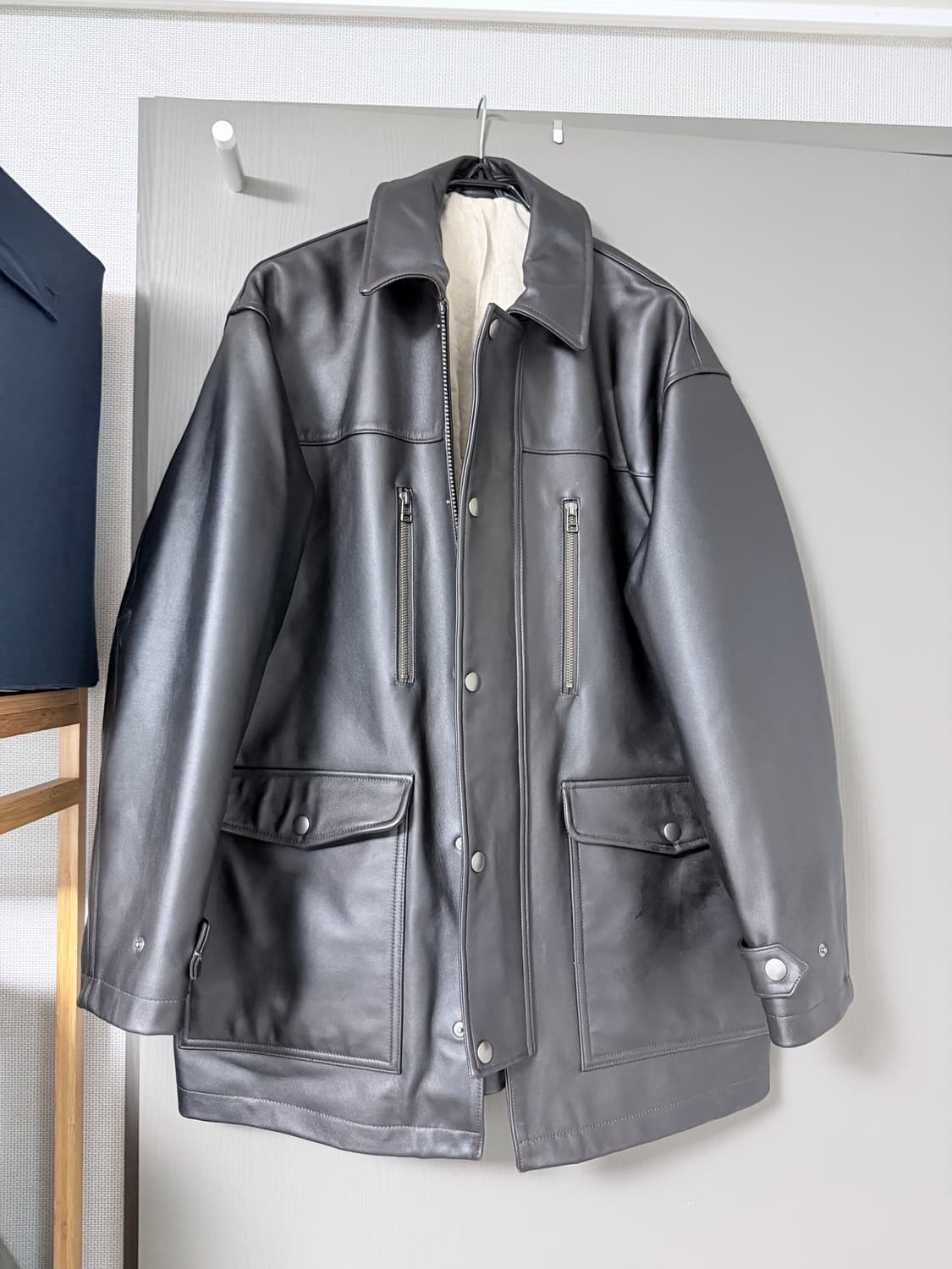 4size)  네스트로브컨팩트 램 레더 헌팅자켓 상품이미지2